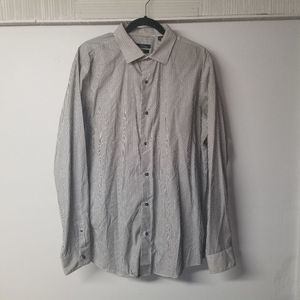 Marc anthony slate gray off white 17 1/5 17.5 mens top pit to pit 26" shirt top